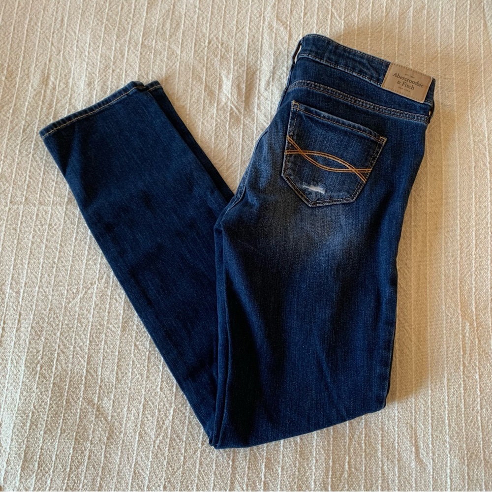 Y2K A&F Riptide Distressed Low Rise Skinny Jeans - Picture 6 of 10